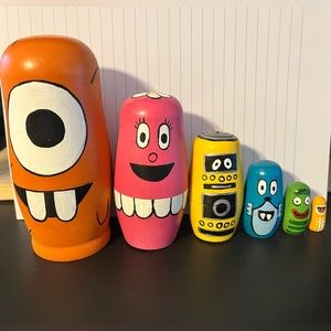 Yo Gabba Gabba Nesting Dolls- one of a kind- rare